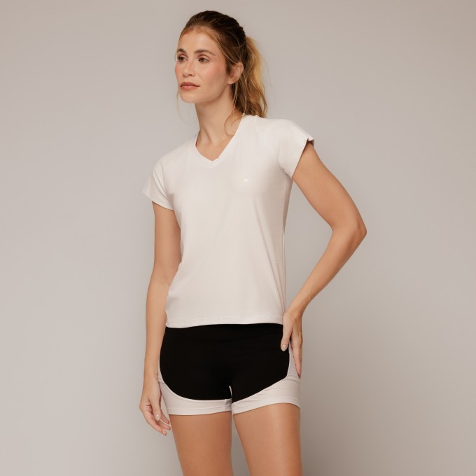 Camisa Gola V Branca Ace