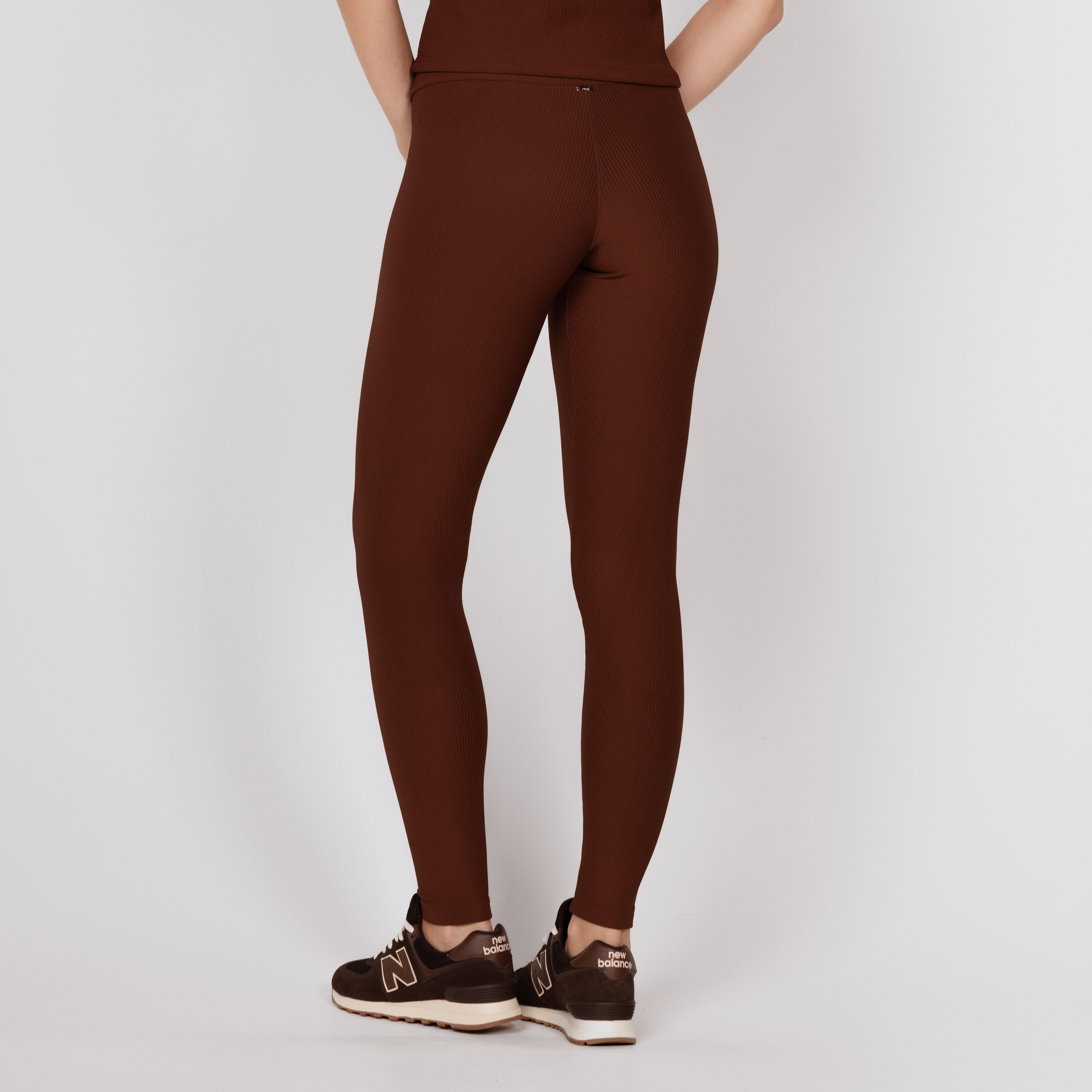 Legging Canelada Marrom Cacau Essential
