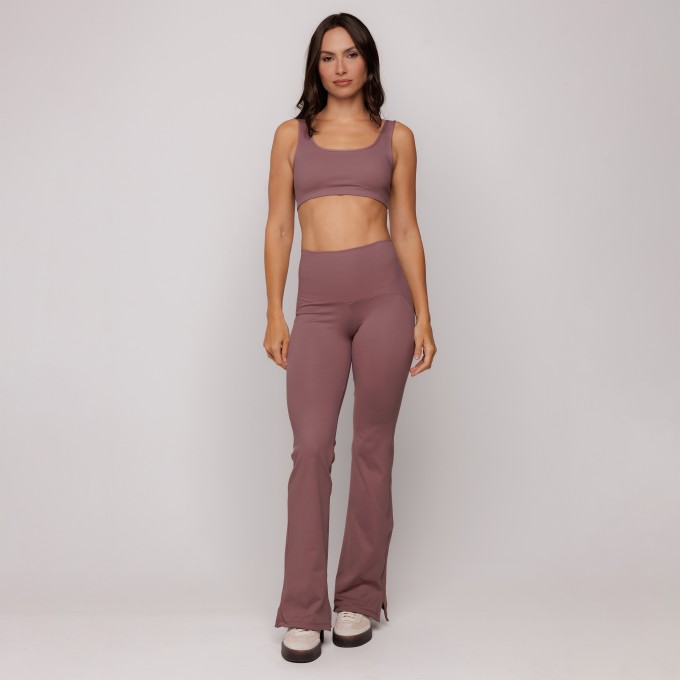 Calça Flare Essence Rosa Matte Timeless